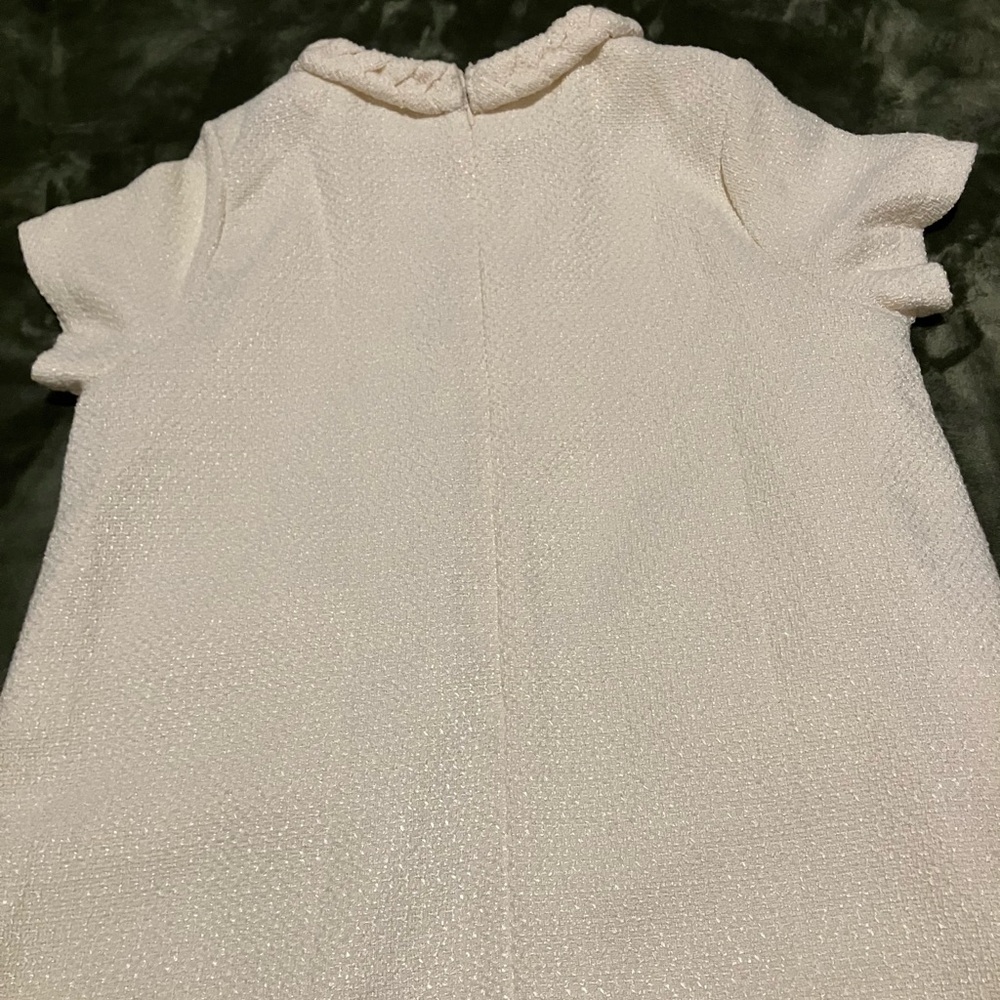 Chic Cream Dress with Braided Collar - Picture 4 of 4